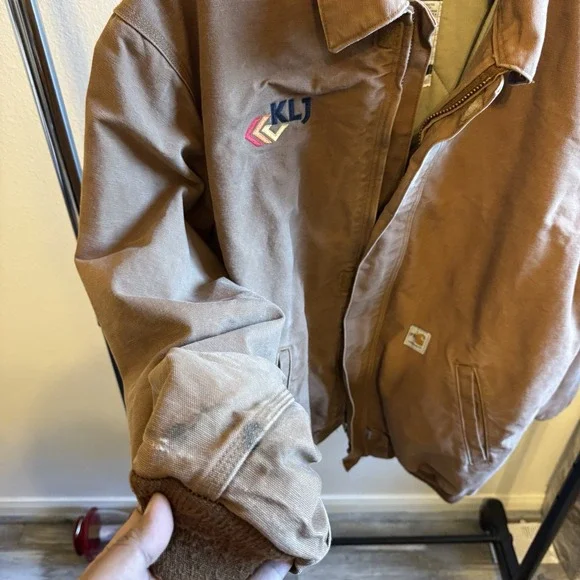 Carhartt Men's FRJ195 BRN FR Sante Fe Style Bomber Jacket Size XLT made in USA - Picture 2 of 6